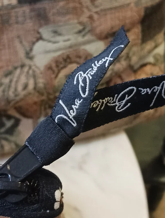 Vera Bradley 2008 Caffe Latte Shoulder Bag, Retired Quilted Cotton Purse - Picture 4 of 11